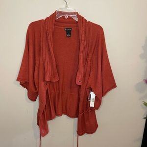 COPY - New Directions bell sleeve whimsical cardigan size large burnt orange